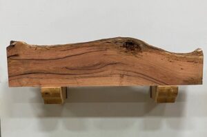 Live Edge Mesquite Wood Fireplace Mantel - Top MEM-005