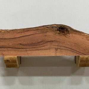 Live Edge Mesquite Wood Fireplace Mantel - Top MEM-005