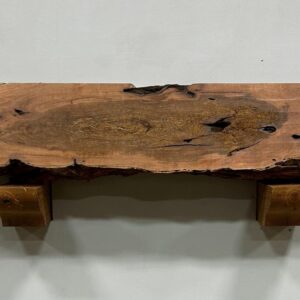 Live Edge Mesquite Wood Fireplace Mantel - Top MEM-009