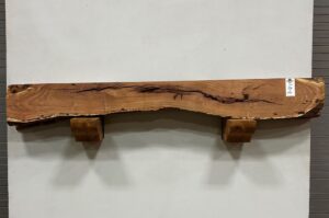 Live Edge Mesquite Wood Fireplace Mantel - Top MEM-016