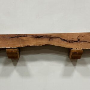 Live Edge Mesquite Wood Fireplace Mantel - Top MEM-016