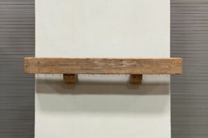 Live Edge Longleaf Pine Fireplace Mantel - Top LLM-018