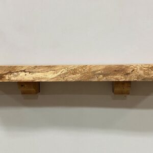 Live Edge Pecan Wood Fireplace Mantel - Front PEM-072