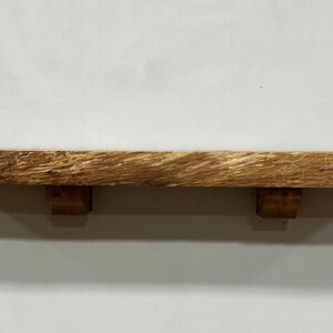 Live Edge Pecan Wood Fireplace Mantel - Front PEM-076