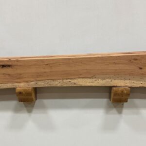 Live Edge Pecan Wood Fireplace Mantel - Top PEM-072