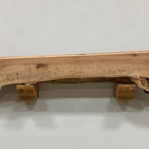Live Edge Pecan Wood Fireplace Mantel - Top PEM-074