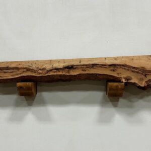 Live Edge Pecan Wood Fireplace Mantel - Top PEM-077