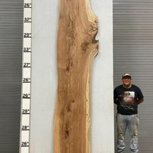 Live Edge Pecan Wood Slab - Front PE-386-02