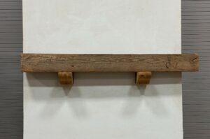Live Edge Longleaf Pine Wood Fireplace Mantel - Top LLM-026