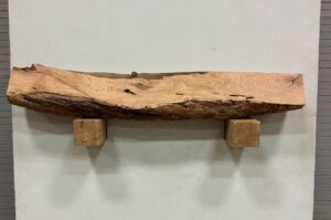 Live Edge Mesquite Wood Fireplace Mantel - Top MEM018