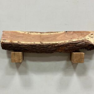Live Edge Mesquite Wood Fireplace Mantel - Top MEM019