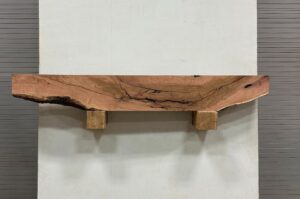 Live Edge Mesquite Wood Fireplace Mantel - Top MEM022