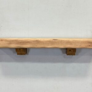 Live Edge Pecan Fireplace Mantel - Front PEM-209