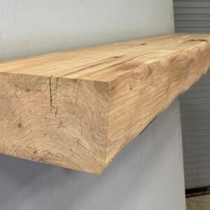 Live Edge Pecan Fireplace Mantel - Side PEM-209