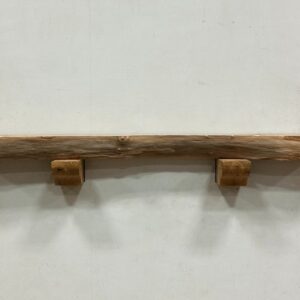 Live Edge Pecan Wood Fireplace Mantel - Front PEM200