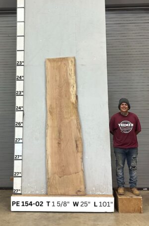 Live Edge Pecan Wood Slab - Front PE-154-02