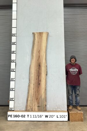 Live Edge Pecan Wood Slab - Front PE-160-02