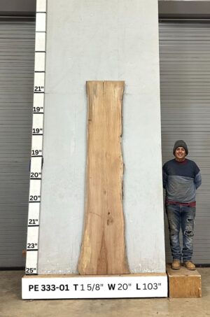 Live Edge Pecan Wood Slab - Front PE-333-01