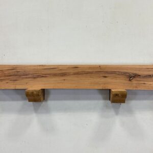 Milled Edge Pecan Fireplace Mantel - Bottom PEM-197