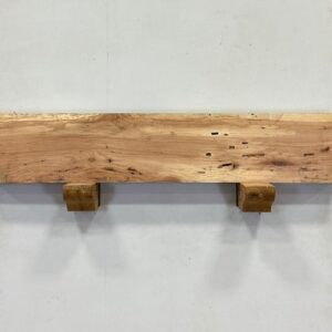 Milled Edge Pecan Fireplace Mantel - Bottom PEM-199