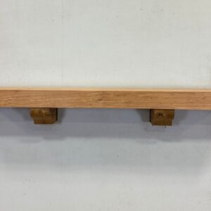 Milled Edge Pecan Fireplace Mantel - Front PEM-197