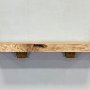 Milled Edge Pecan Fireplace Mantel - Front PEM-199