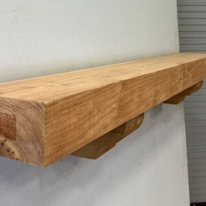 Milled Edge Pecan Fireplace Mantel - Side PEM-197