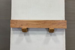 Milled Edge Pecan Fireplace Mantel - Top PEM-197