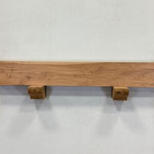 Milled Edge Pecan Fireplace Mantel - Top PEM-197