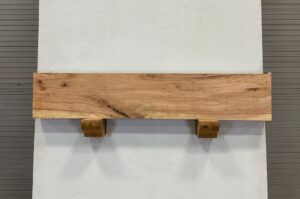 Milled Edge Pecan Fireplace Mantel - Top PEM-199