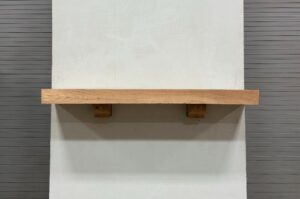 Milled Edge Pecan Wood Fireplace Mantel - Front PEM182