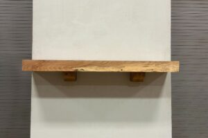 Milled Edge Pecan Wood Fireplace Mantel - Front PEM183