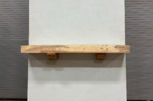 Milled Edge Pecan Wood Fireplace Mantel - Front PEM191