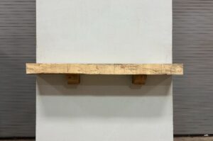 Milled Edge Pecan Wood Fireplace Mantel - Front PEM193