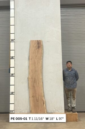 Live Edge Pecan Wood Slab - Front PE-005-01