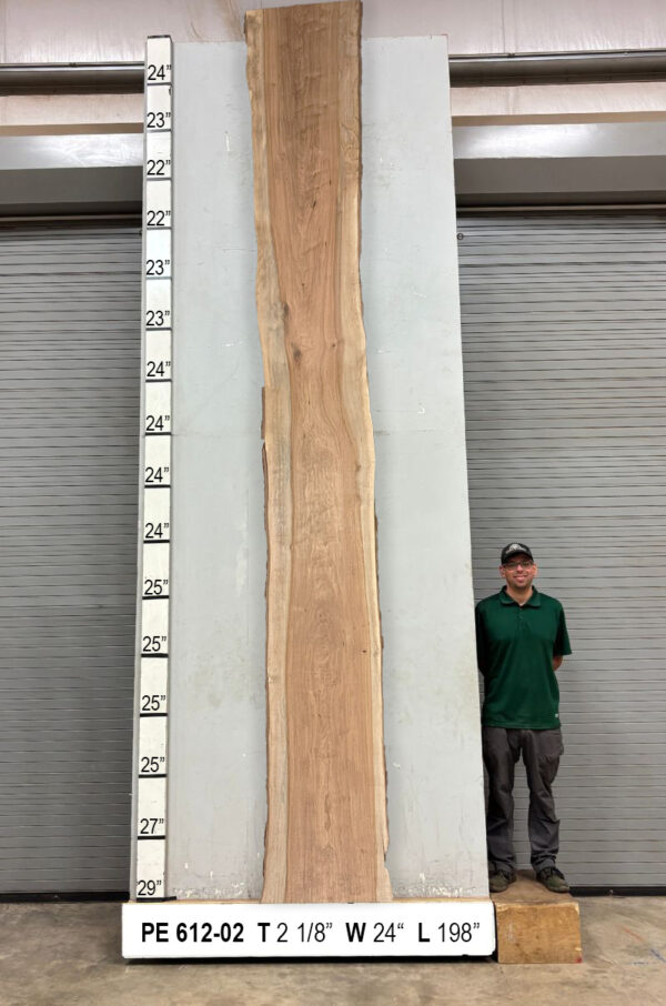 Live Edge Pecan Wood Slab - Front PE-612-02