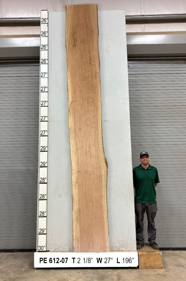 Live Edge Pecan Wood Slab - Front PE-612-07