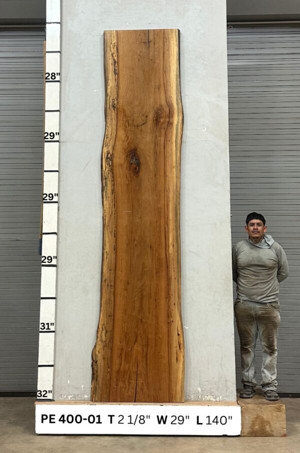 Live Edge Finished Pecan Slab PE 400-01 - Image 2