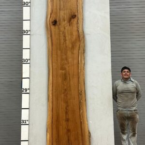 Live Edge Finished Pecan Wood Slab - Front PE-400-01