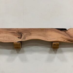 Live Edge Mesquite Wood Fireplace Mantel - Top MEM-026