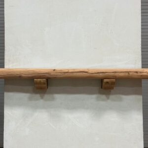 Live Edge Pecan Wood Fireplace Mantel - Front PEM-019