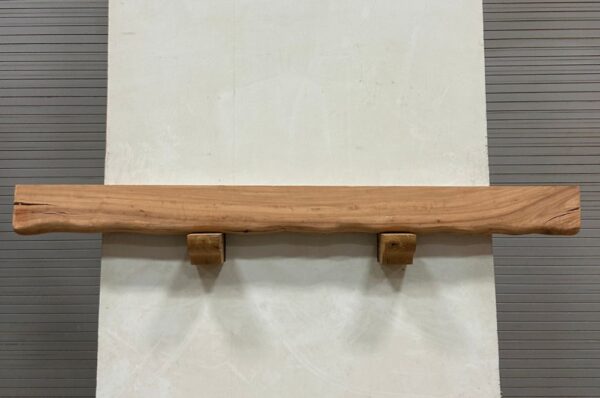 Live Edge Pecan Wood Fireplace Mantel - Top PEM-019