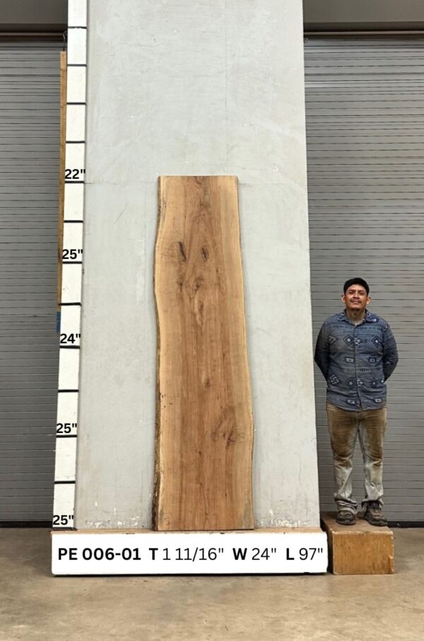 Live Edge Pecan Slab PE 006-01 - Image 2