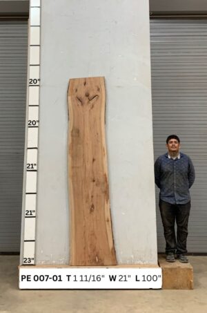Live Edge Pecan Wood Slab - Front PE-007-01