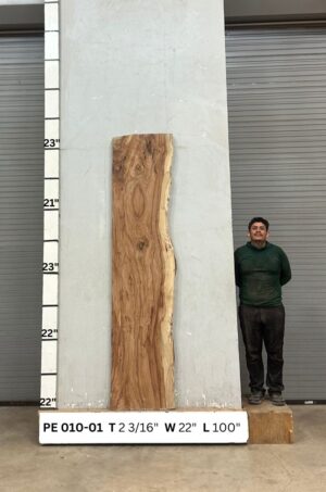 Live Edge Pecan Wood Slab - Front PE-010-01