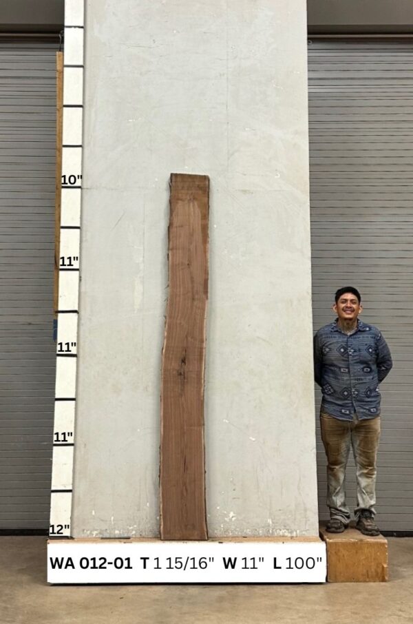 Live Edge Walnut Wood Slab - Front WA-012-01