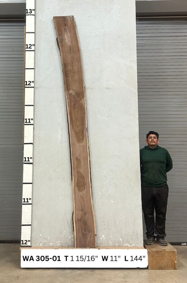 Live Edge Walnut Wood Slab - Front WA-305-01