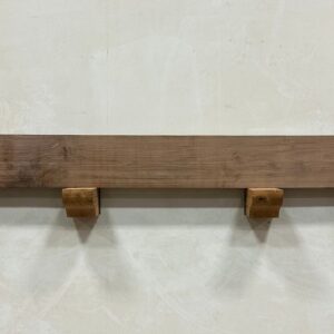 Milled Edge Walnut Wood Fireplace Mantel - Top WAM-005