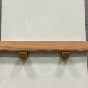 Sculpted Edge Pecan Fireplace Mantel - Top PEM-019