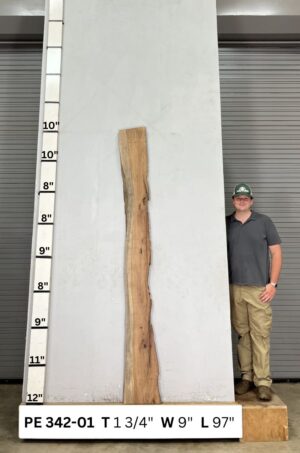 Live Edge Pecan Wood Slab - Front PE-342-01